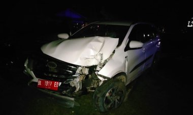Penjelasan Polisi tentang Mobil dinas camat Woyla Barat tabrak tiang listrik