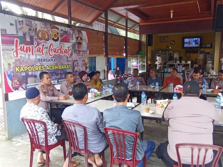 Kapolres Aceh Barat Gelar Jum’at Curhat, Bersama Tokoh Masyarakat di Kaway XVI