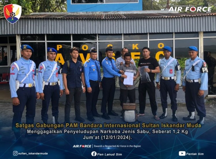 Avian Security Bandara Internasional Sultan Iskandar Muda Amankan Kurir Narkoba
