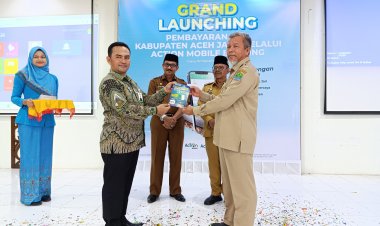 Pj. Bupati Aceh Jaya Resmikan Pembayaran PBB Lewat Action Mobile Banking