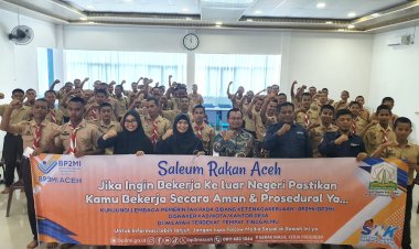 BP3MI Aceh Berikan Sosialisasi Peluang Kerja Luar Negeri di SMKN 1 Kec.Bendahara, Aceh Tamiang