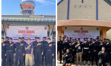 Dalam Rangka HUT Ke - 79 Korps Brimob Polri, Batalyon B Pelopor Gelar Gotong Royong