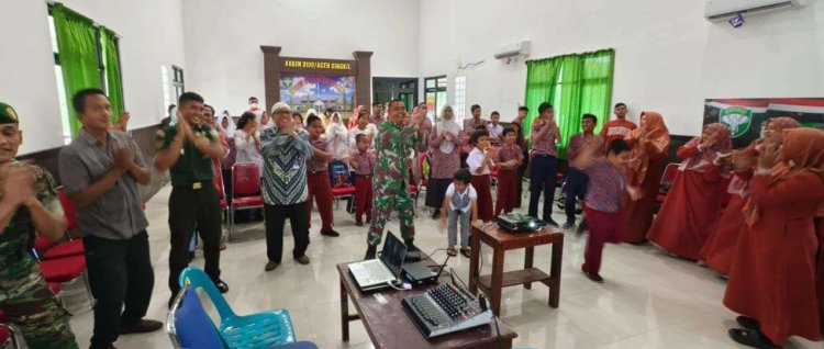 Kodim 0109/Aceh Singkil Terima Kunjungan 32 Murid SLB N Alfansury.