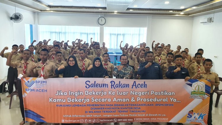 BP3MI Aceh Berikan Sosialisasi Peluang Kerja Luar Negeri di SMKN 1 Kec.Bendahara, Aceh Tamiang