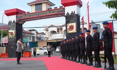 Danpas Brimob I Korbrimob Polri Laksanakan Kunjungan Kerja ke Mako Satuan Brimob Polda Riau
