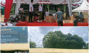 Hangatkan Kebersamaan, Kodim 0313/Kampar Gelar Family Gathering di Lapangan Makodim