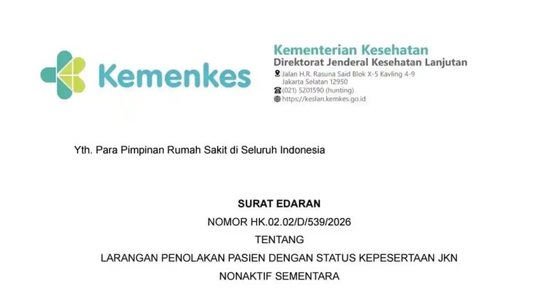 Status JKN Nonaktif Tak Jadi Alasan Penolakan, Pemerintah Tanggung Iuran Tiga Bulan